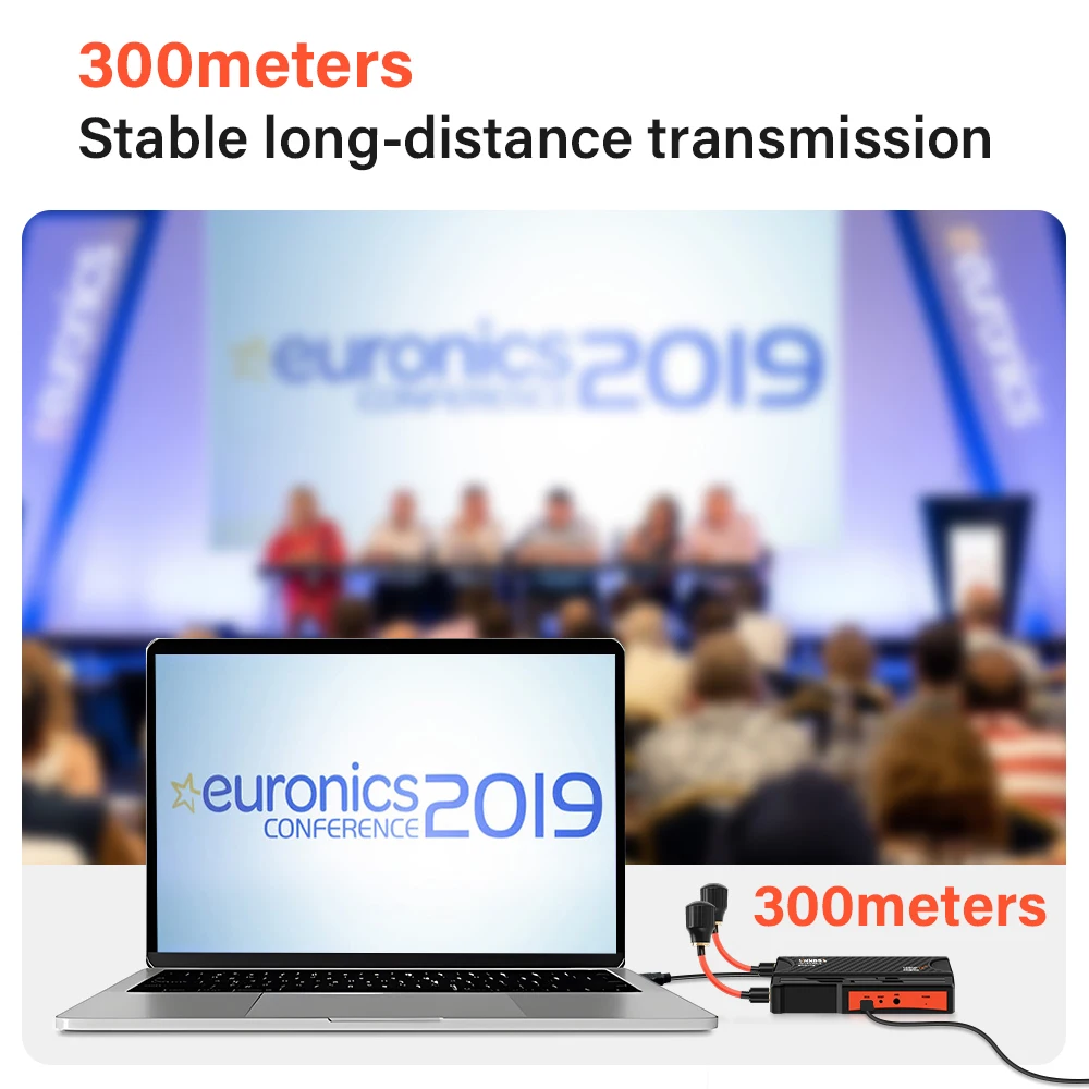 Bezprzewodowy nadajnik i odbiornik wideo Vrriis 5,8 GHz HDMI Extender 300 metrów do przesyłania strumieniowego TV Box do laptopa do projektora telewizyjnego