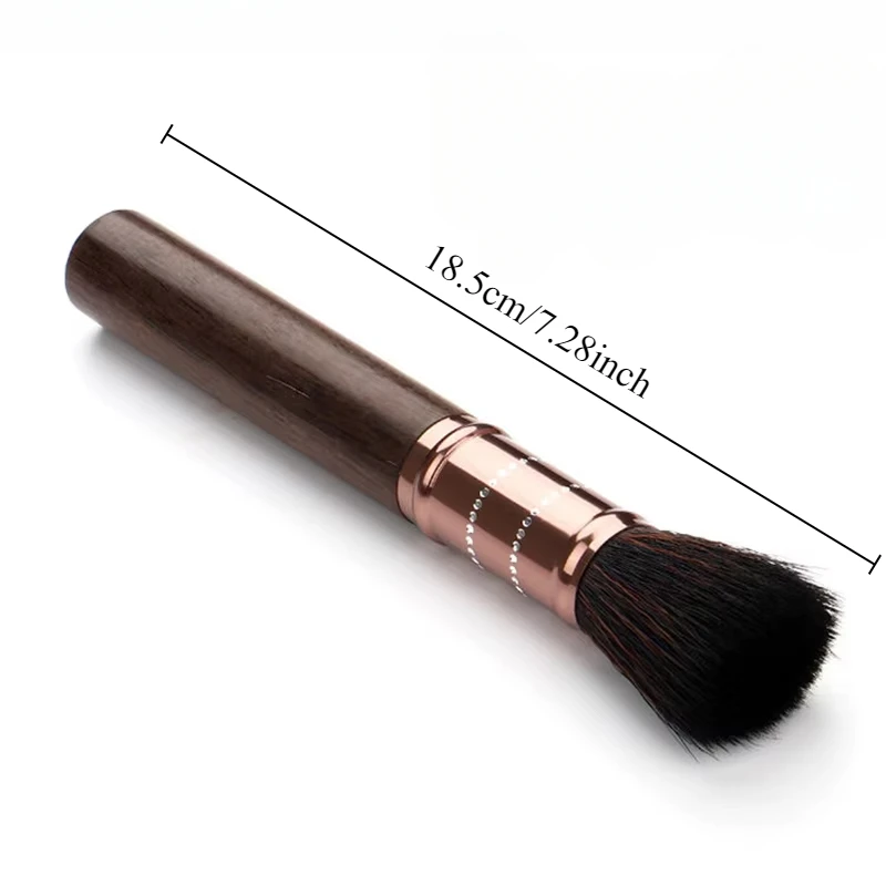 1PC Ebony wooden handle coffee machine cleaning brush flat head round head cleaning brush household coffee grinder cleaning tool