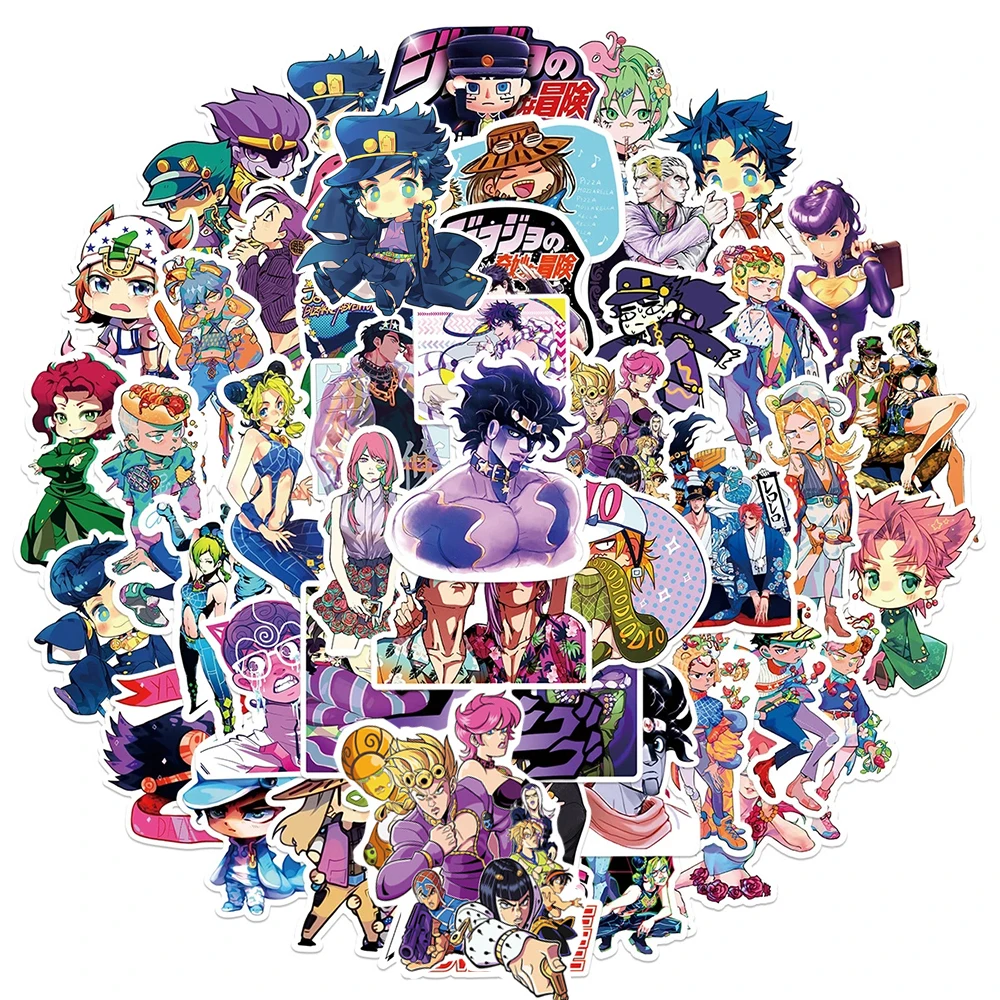 10/30/50 Stück Anime JoJos Bizarre Adventure Graffiti-Aufkleber für Laptop, Schreibwaren, Handy, Coole DIY-Aufkleber, Spielzeug, Geschenke