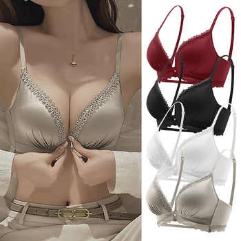 Moda Zarif Hamile Sütyen Kablosuz Push-Up Sütyen Ön Kapatma ile Kadın Küçük Göğüs için Ekstra Kaldırma ve Destek Iç Çamaşırı