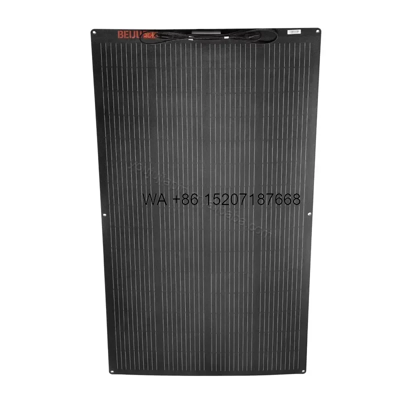 Wmwmnu 200W Flexible Solar Panel for Power Accessories 2mm Ultra-thin Lightweight Design IPX8 Bendability up to 180