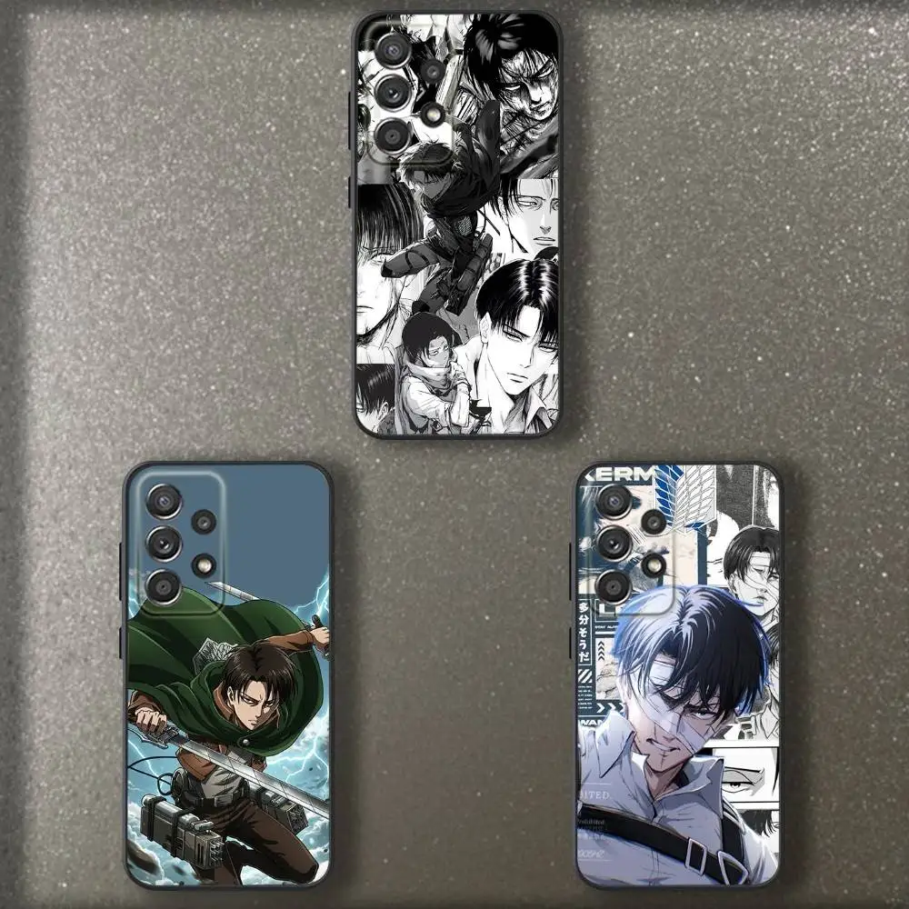 

Anime L-Levi A-Ackermans Phone Case For Samsung S 25,24,23,22,30,21,10,9,Ultra,Plus,Lite,FE,4,5 G Soft Black Case