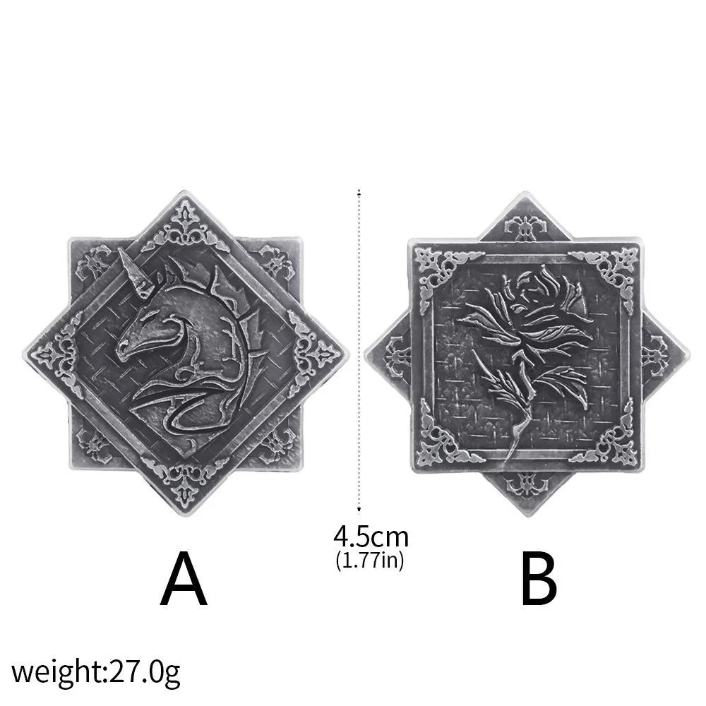 Fashion Cthulhu Mythos Coin Ornaments Metal Pendant Keyring For Backpack Portable Boards Jewelry Decoration Accessories Gift