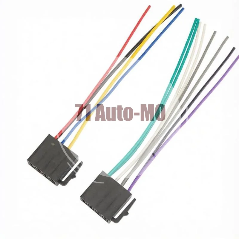 Car Radio Wiring Harness Replacement Cord Standard Color-Coded Markings for Vehicle Audio System Upgrade Repair