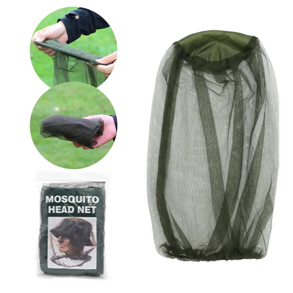 3Pcs Mosquito Head Net Insect Shield Face Mask Cover Mesh Face Cover for Outdoor Fishing Camping Hiking