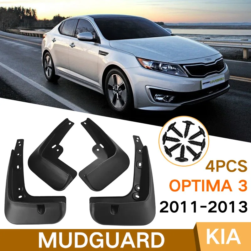 

For KIA Optima 2011 2012 2013 K5 Car Molded Mud Flaps Splash Guards Mudguards Front Rear Styling Front Rear Wheel Accessories