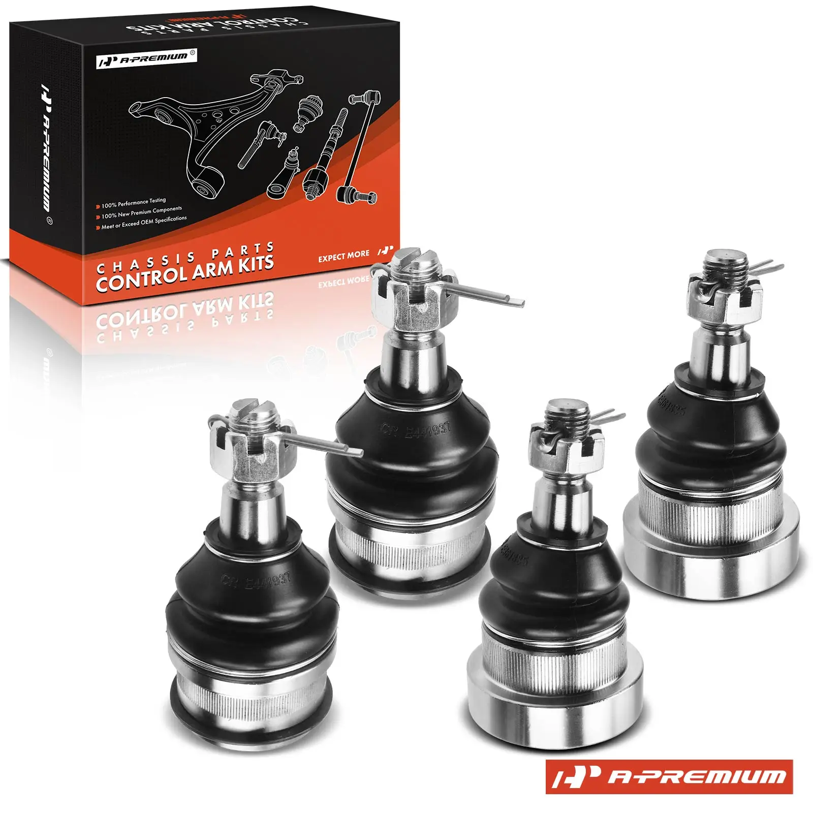 A-Premium 4x Front Lower & Upper Ball Joints for Dodge Ram 1500 1994-1996