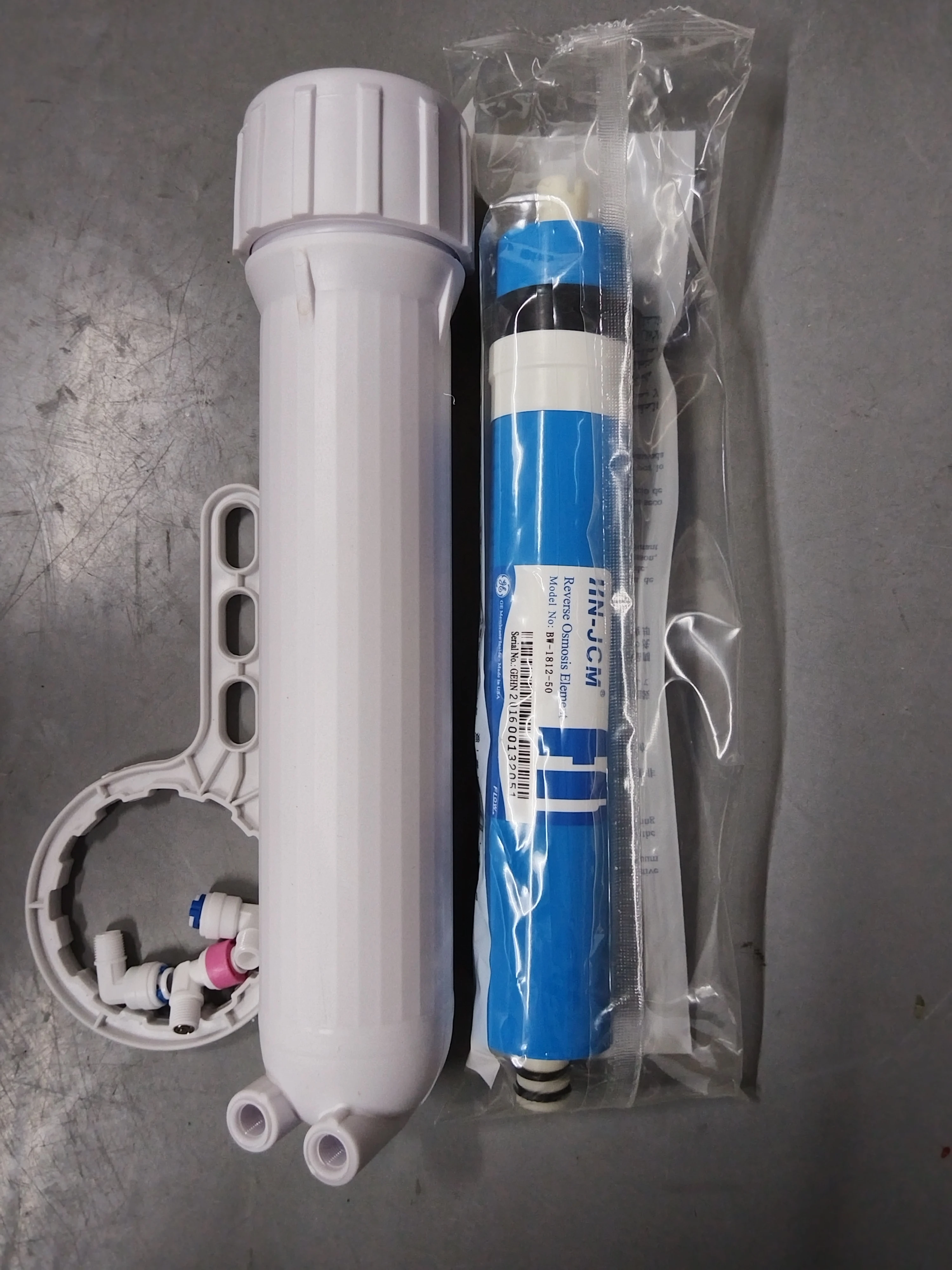 Water Filter 50 GPD RO Membrane+ membrane Housing Complete WIth 3pcs Fittings And Spanner