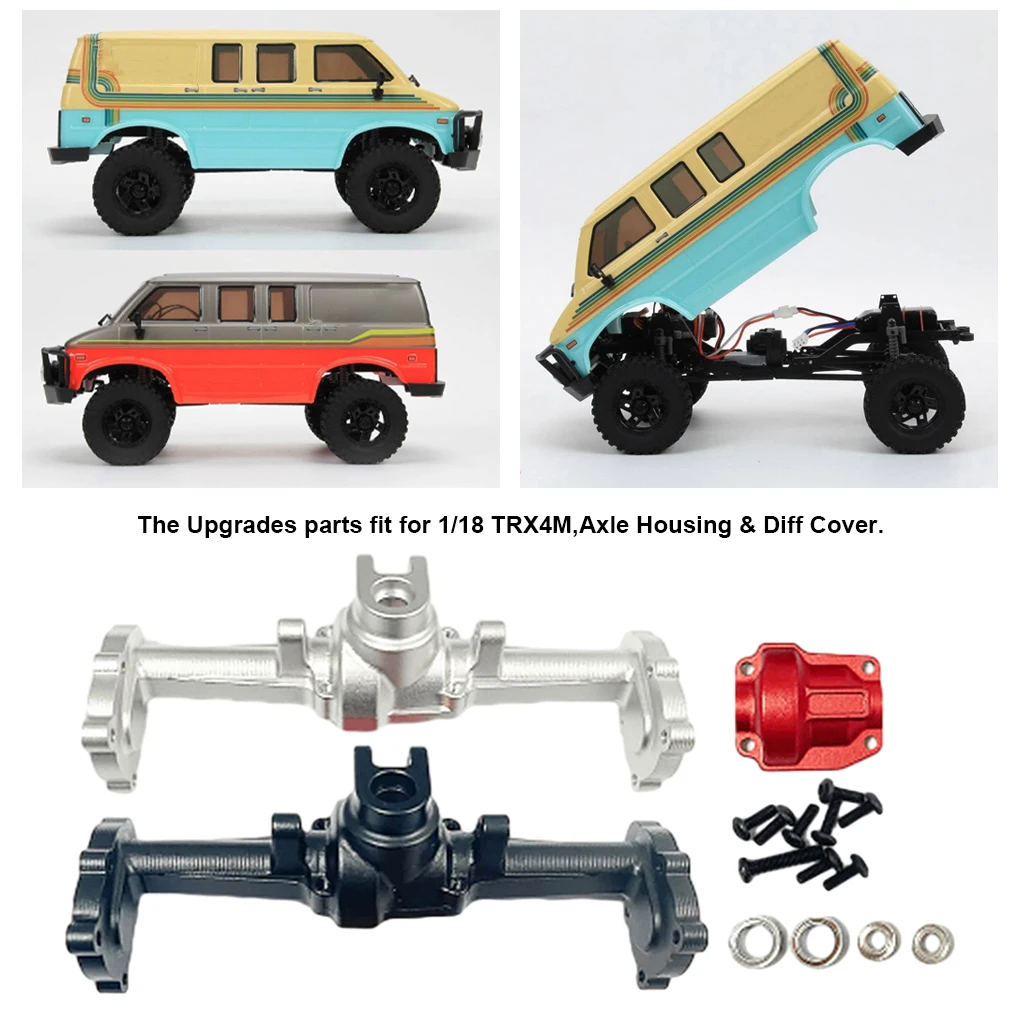 1 szt. Obudowa tylnej osi 1/18, część tuningowa RC, aluminiowa obudowa tylnej osi RC do Hobbico Dromida, część do samochodu RC
