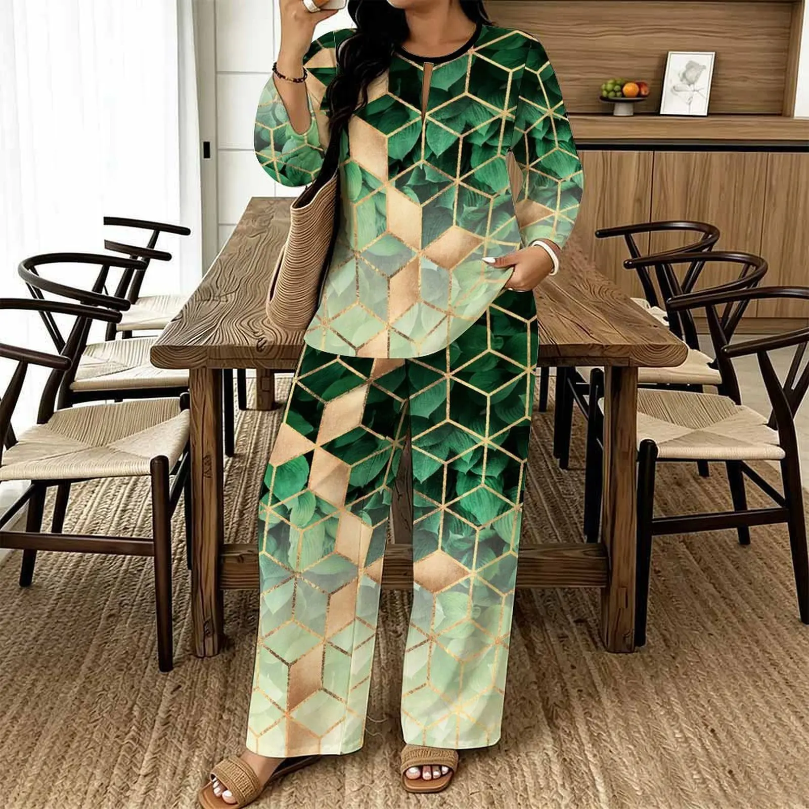 Women Casual Print Two Piece S - Summer Clothing Model recension och pris