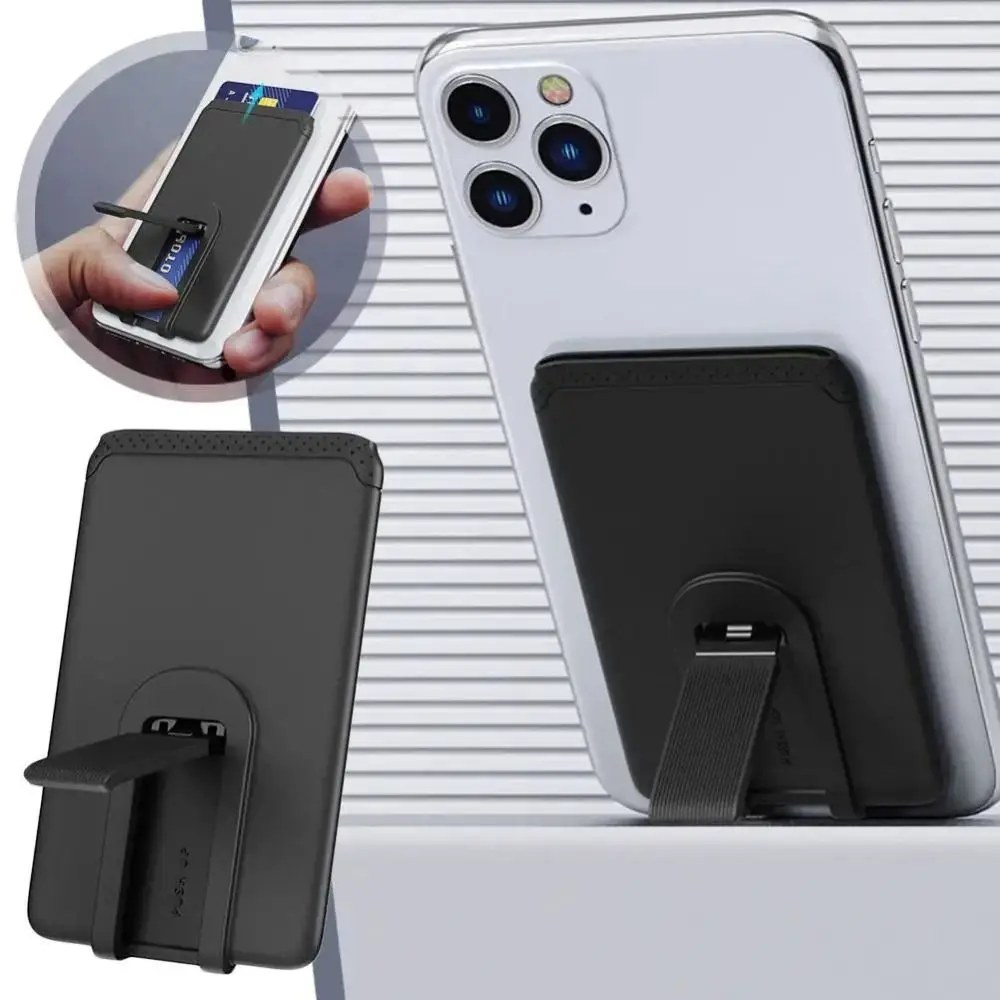 New Silicone Cellphone Wallet Holder Card Case Paste Sticker Card Bag Pocket Bag Slot Card Phone Holder for iPhone/Samsung
