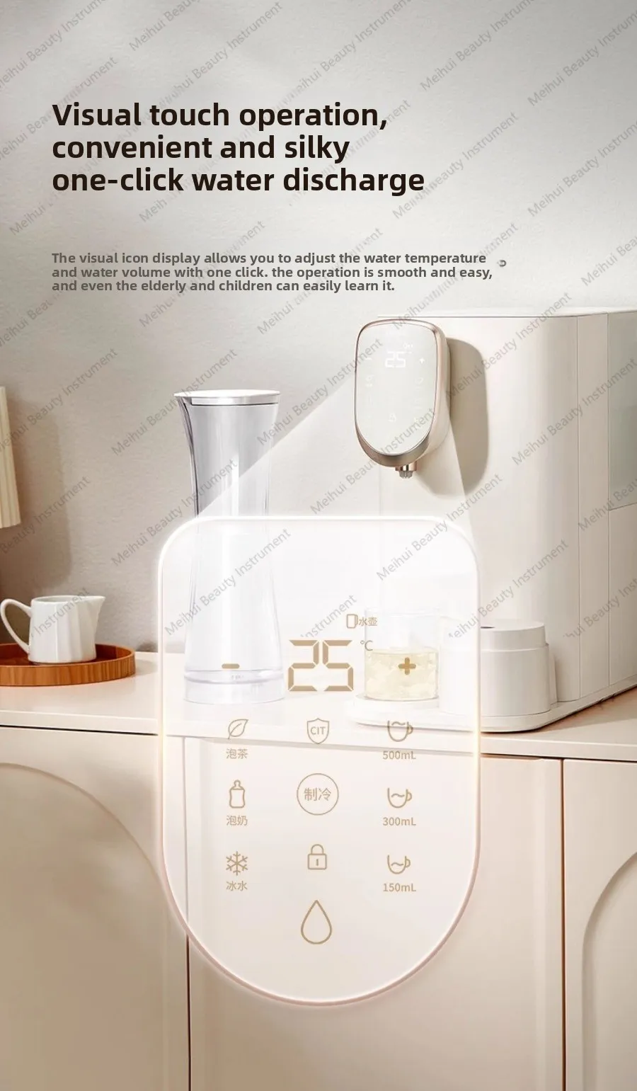 

Настольный универсальный небольшой диспенсер для воды с мгновенным охлаждением двойного назначения для прямого питья, бытовой RO-диспенсер для воды обратного осмоса