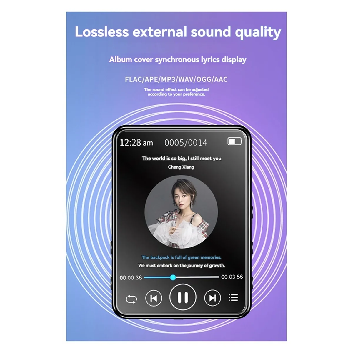 Сенсорный MP3 MP4-плеер с динамиком 2,4-дюймовый IPS-сенсорный экран TF-карта без потерь аудио электронная книга