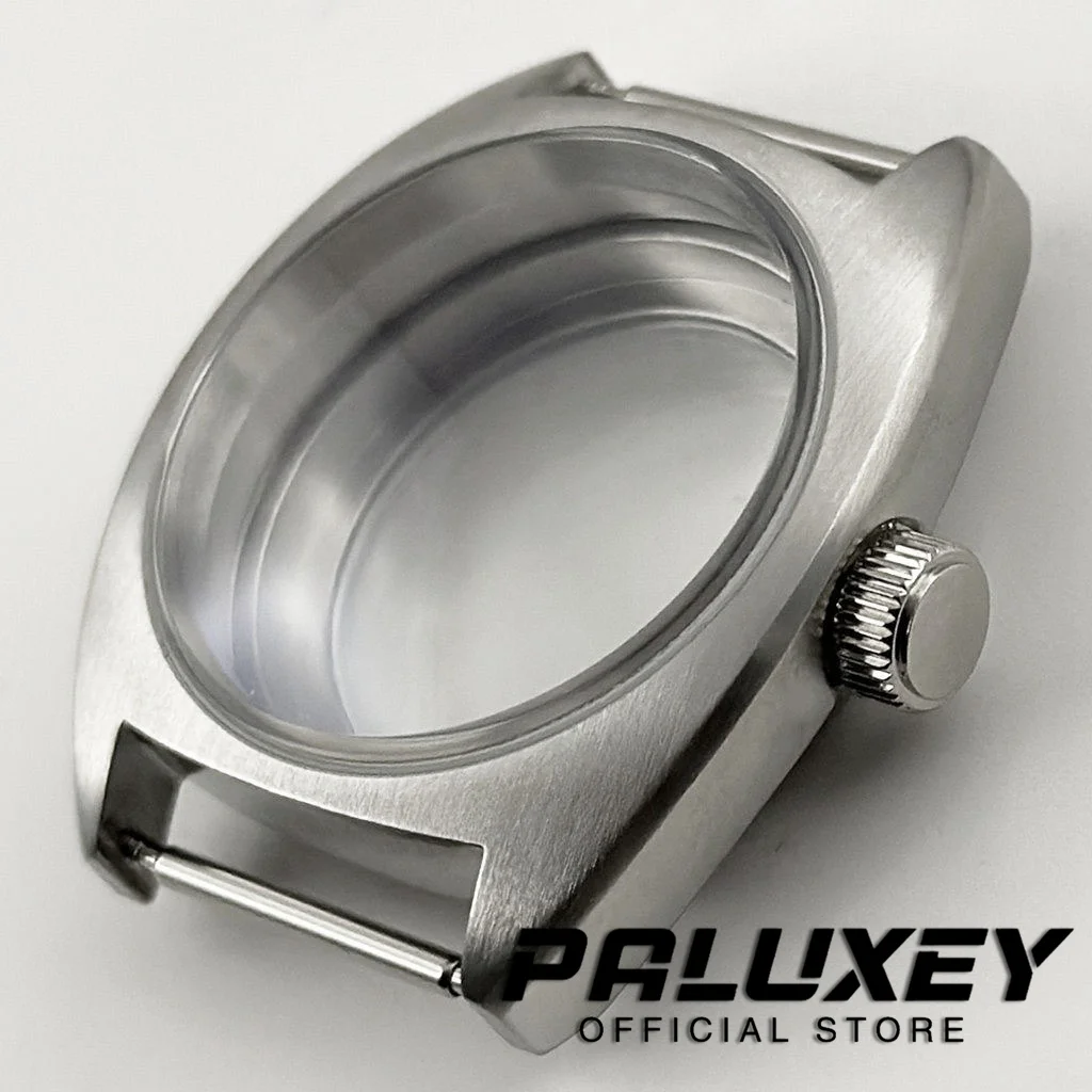 Cajas de reloj de cristal de zafiro de doble cúpula NH35 36mm/39mm compatibles con NH34 NH35 NH36 NH38 ETA2824 PT5000 movimiento corona grande/corona pequeña