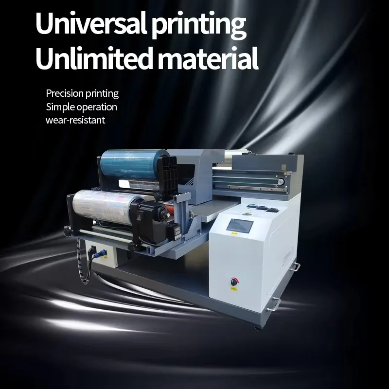 Customized 6060 DTF UV Film Leather Tube Flex Printer 3D Roll To Roll Digital Inkjet Flatbed UV Xp600 For A/B Film