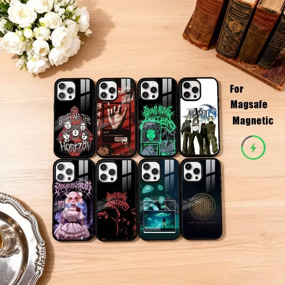 

B-Bring Me The H-HorizonsS BMTH Phone Case For iPhone17,16,15,14,13,12,11 Plus,Pro Max Magnetic For Magsafe Wireless Charging