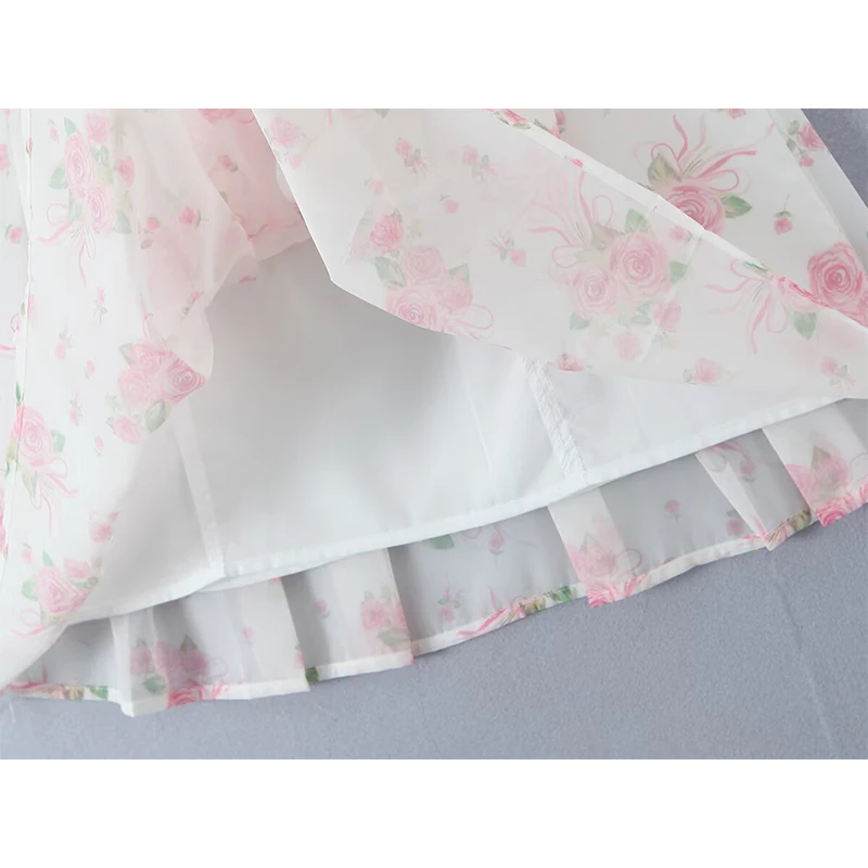 โรแมนติกผู้หญิงเซ็กซี่Backlessดอกไม้พิมพ์สลิงชุดมินิฤดูร้อนRobe Night Out Party Dresses