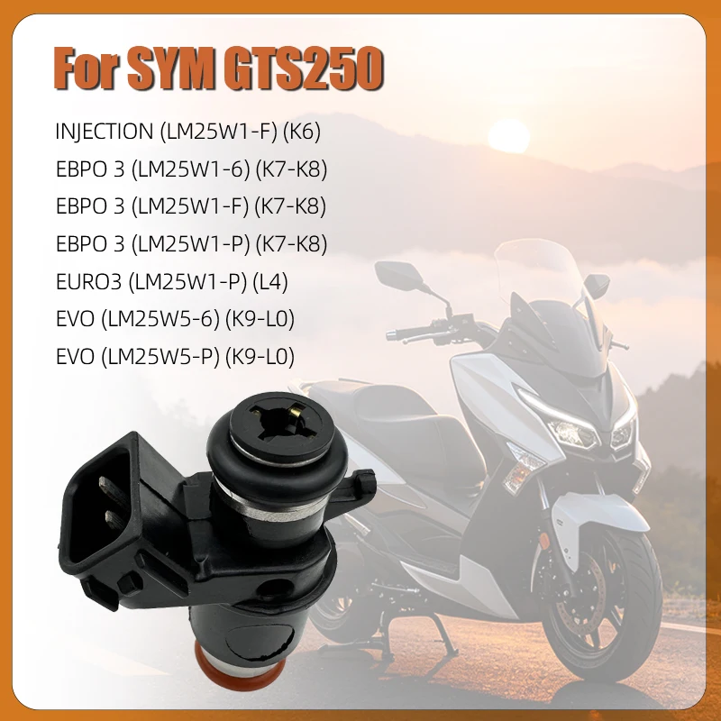 Fuel Injector For SYM JOYMAX 250I GTS 250 VTS250 EVO250 GTS300 Citycom 300 EFI Scooter Fuel Injector Replacement 06414-HMC-000 view 5