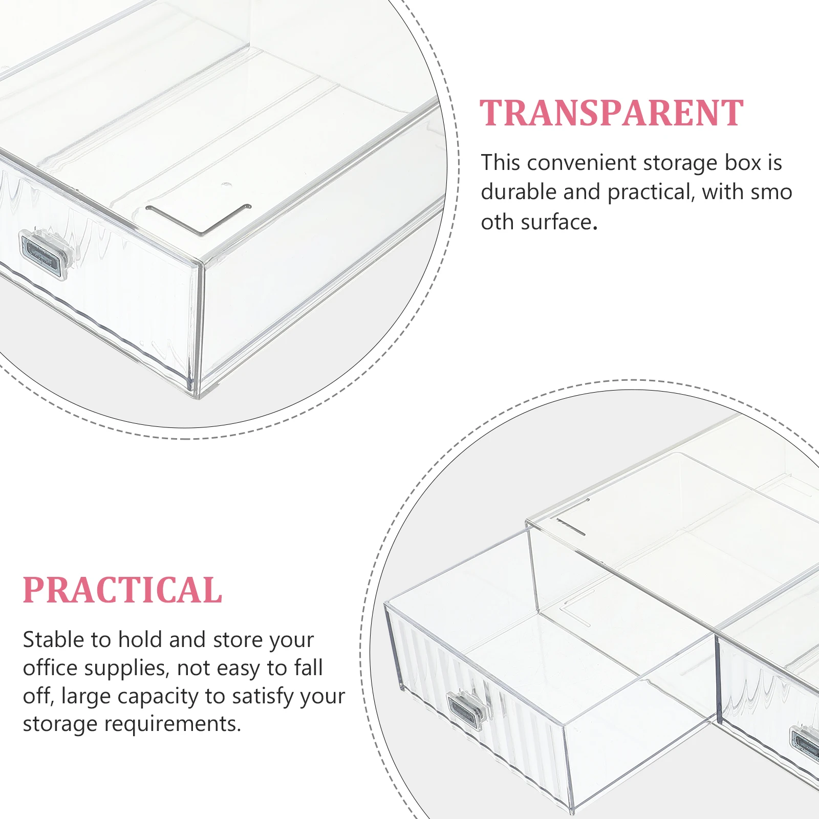 

Sturdy Desk Organizer With Drawers Large Capacity Organization Desktop Organizer For Office Supplies Plastic Storage Box