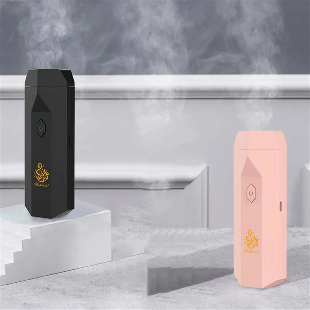 Bruciatore di incenso elettronico 2 In 1 con testa A pettine In gomma morbida aromaterapia con testa massaggiabile Bakhoor mediorientale, A