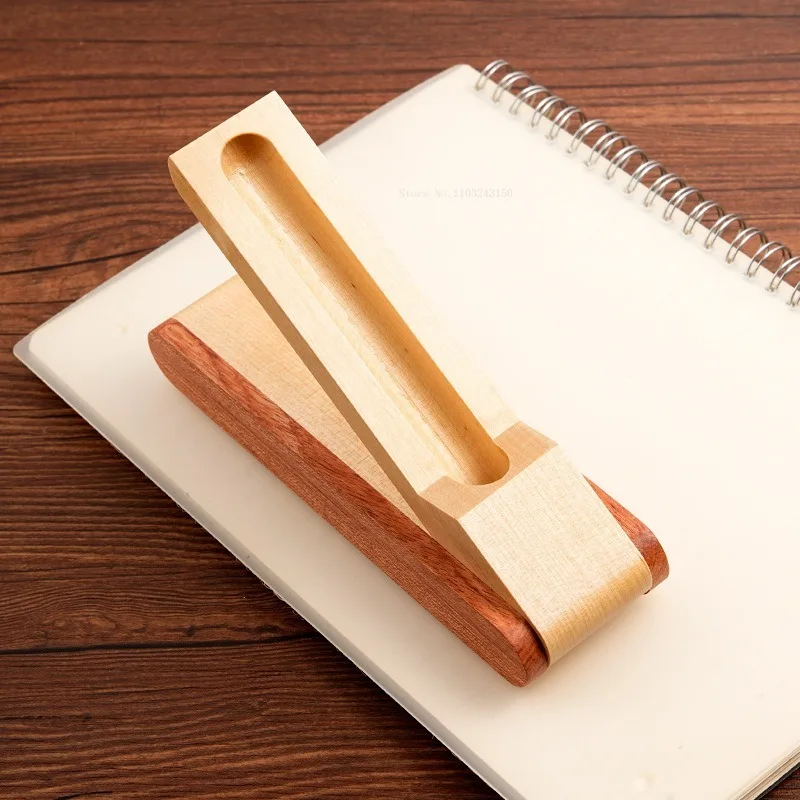 Retro Wooden Holder Folding Pencil Cases School Supplies Office Student Daily Writing Signature Pen Holder Travel Storage Box
