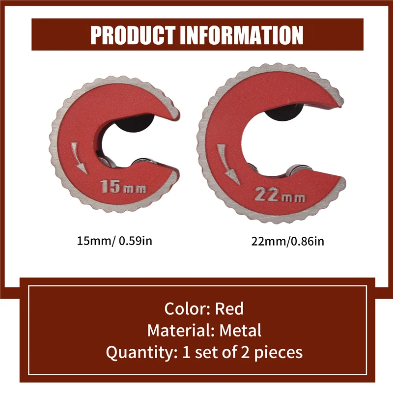 AF95-2PCS 15Mm & 22Mm Kupfer Rohr Cutter Mini Auto Rohr Scheibe Werkzeug Zink-legierung Rohr Cutter für Schneiden Kupfer Aluminium Rohre