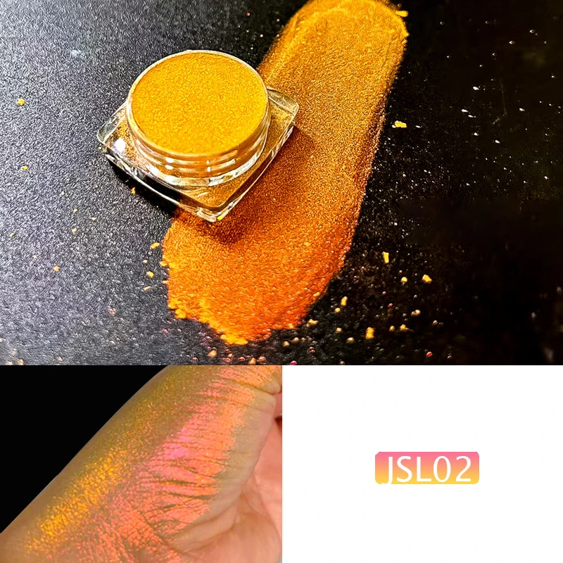 Poudre caméléon aurore 9 couleurs, Pigment miroir irisé au néon pour ongles et fard à paupières, paillettes corporelles, poussière de paillettes à changement magique