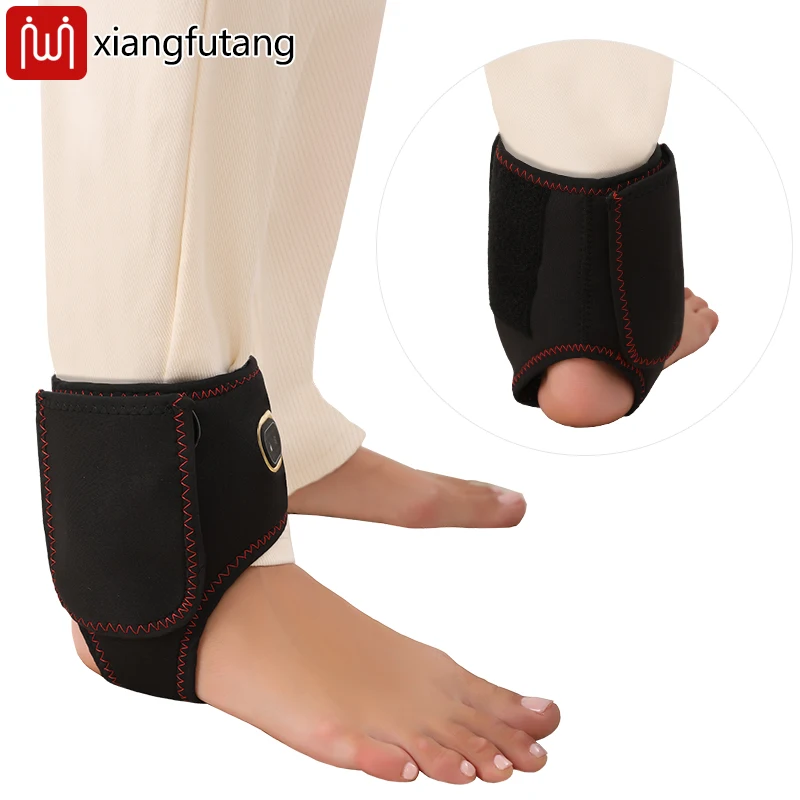 

Массажер для лодыжки с тепловой вибрацией для восстановления облегчения мышечной боли, спортивных травм, тепла суставов, регулируемый бандаж, защита для ног