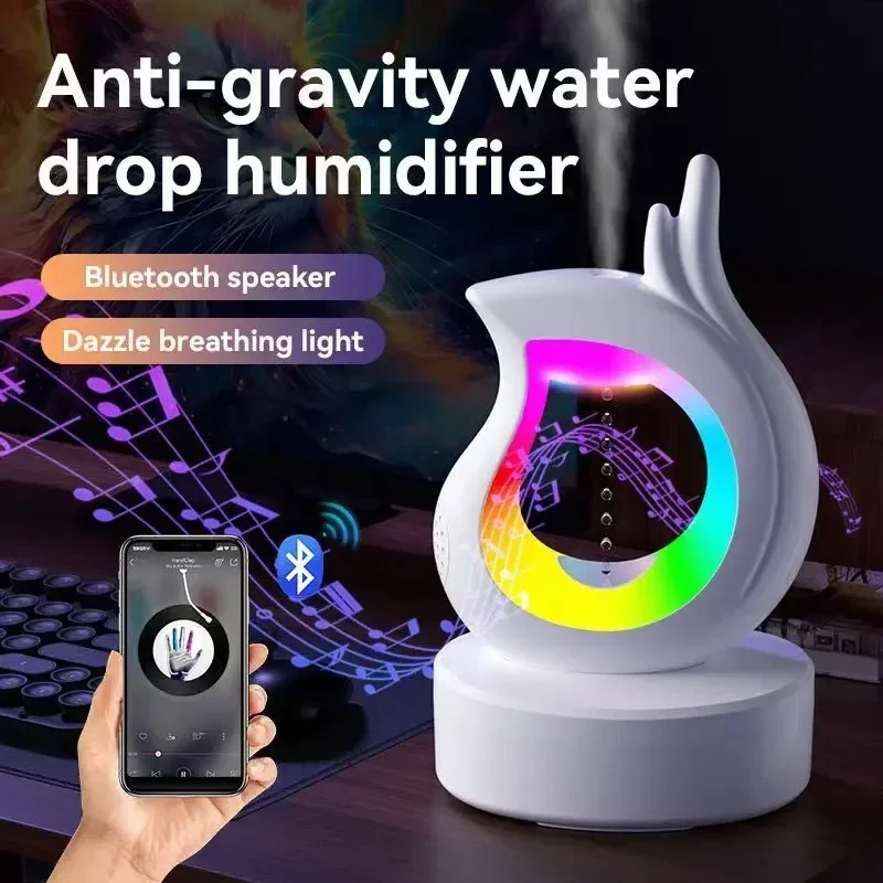 Portable Bluetooth Speaker Anti Gravity Portable Speaker Anti Gravity  Air Humidifier Atmospheric Night Light