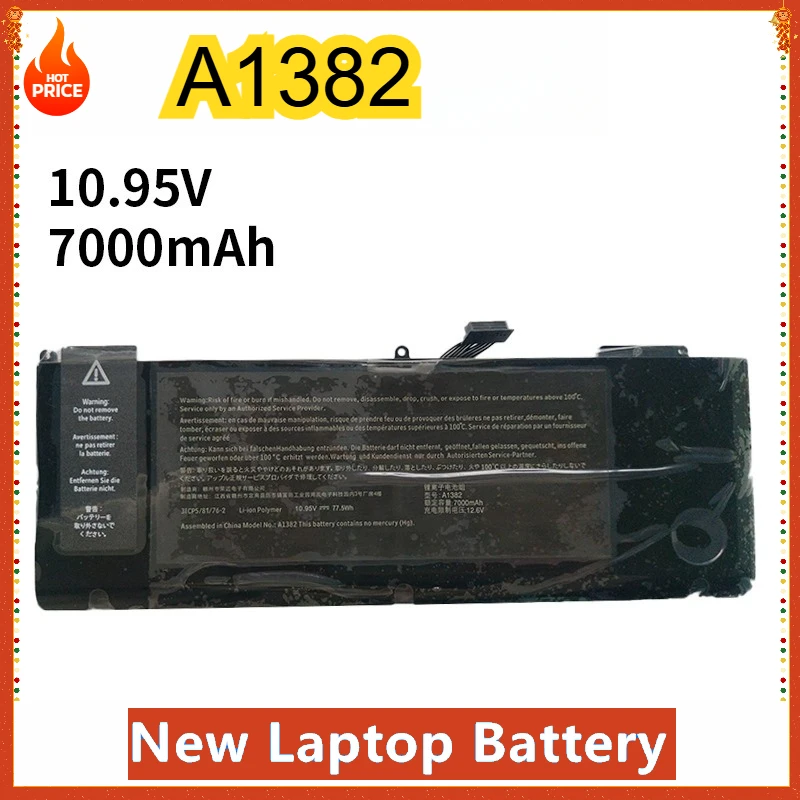 

A1382 A1321 Laptop Battery for Apple MacBook Pro 15" A1286 2011 2012 Version MC721 MC723 MC847 MD318 MD322 MD103 MD104