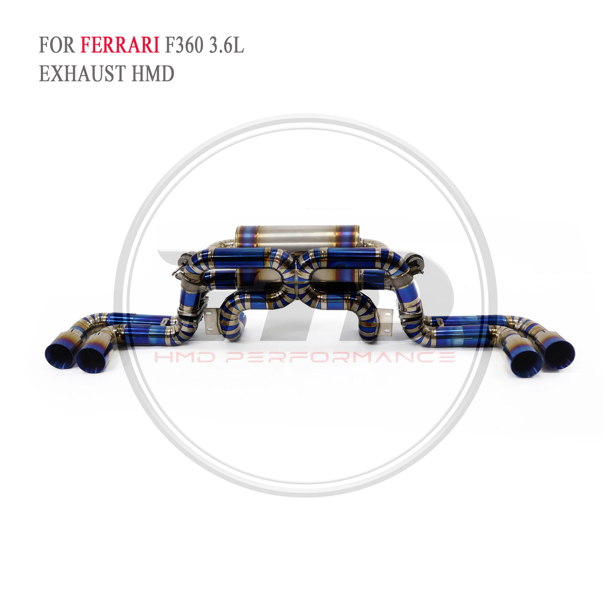 HMD Titanium Alloy Exhaust Systems Catback For Ferrari F360 3.6L Muffler With Valve Car Accessories Auto Modification