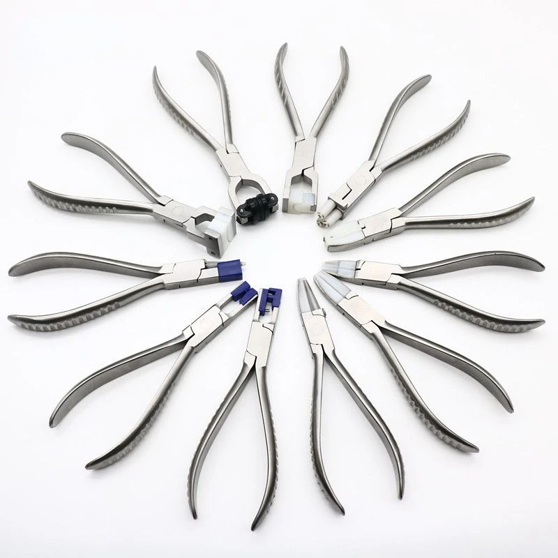 Eyeglasses Pliers Set Spectacle Glasses Nose Pad Screw Cutter Trident Chip block Plier Adjuster Piece Bridge Temple Repair Tool