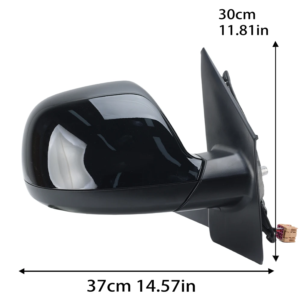 5 Pins Door Mirror Assembly For Volkswagen T5 TRANSPORTER 2010 2011 2012 2013 2014 2015 Black Heated Side Mirror Car Accessories