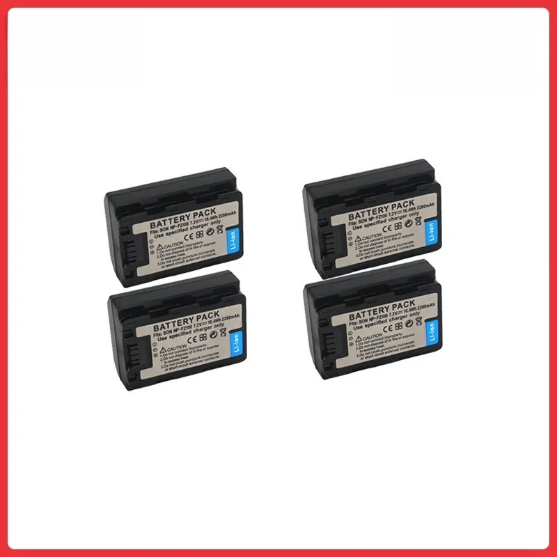 4Pcs 2280mAh NP-FZ100 NPFZ100 NP FZ100 Battery For Sony NP-FZ100 BC-QZ1 Sony a9 a7R III a7 III A6600