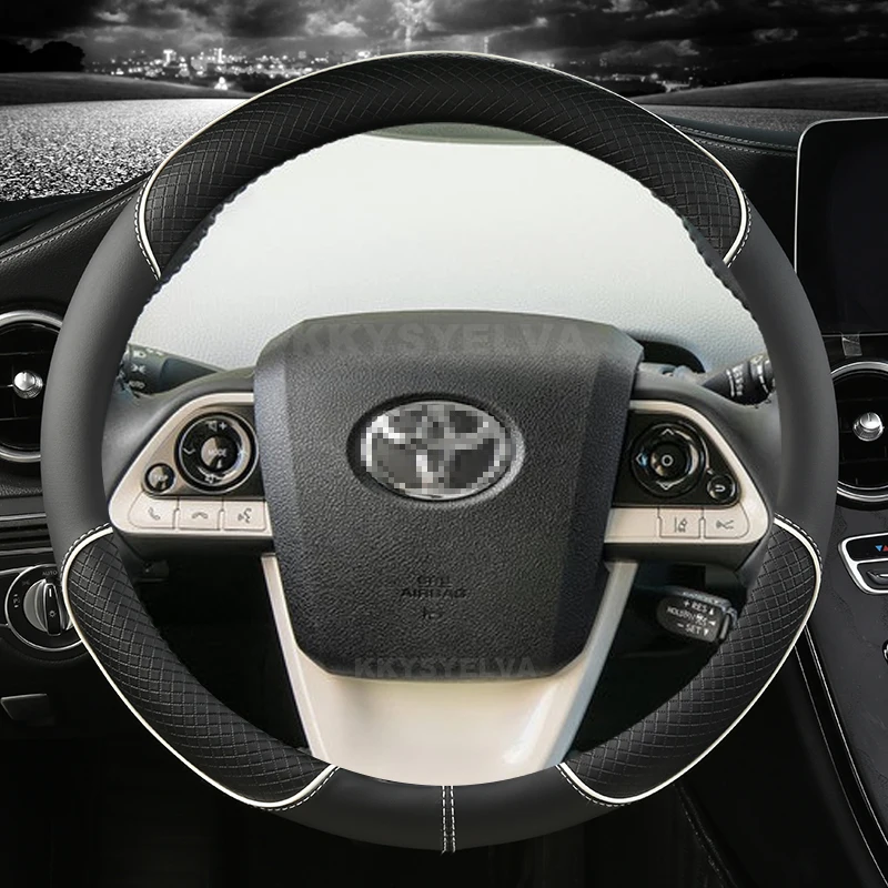 For Toyota Prius 30 20 V Prius C Plus Plug-in Prime XW10 XW20 XW30 XW50 2001~2022 Car Steering Wheel Cover Auto Accessories