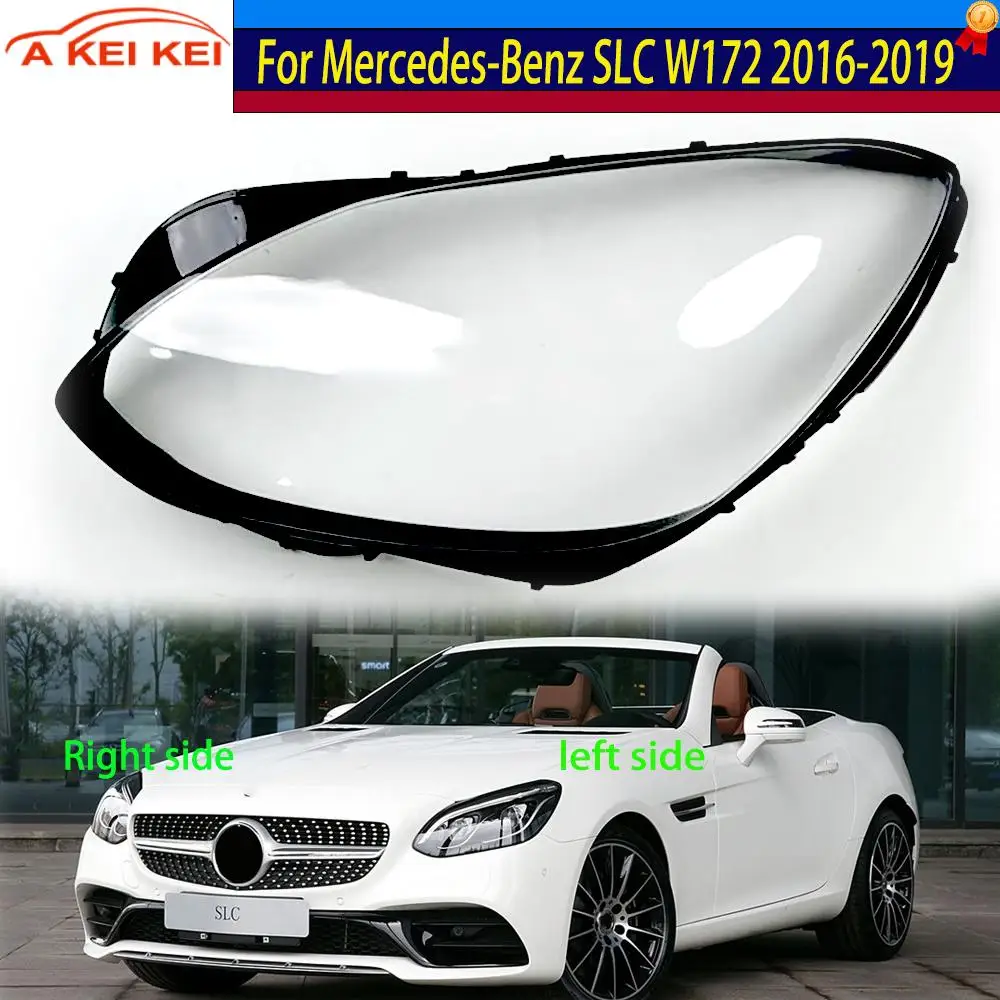 For Mercedes-Benz SLC W172 2016-2019 Car Headlight Shell Headlight Cover Headlamp Lens Headlight Plexiglass Auto Shell Cover