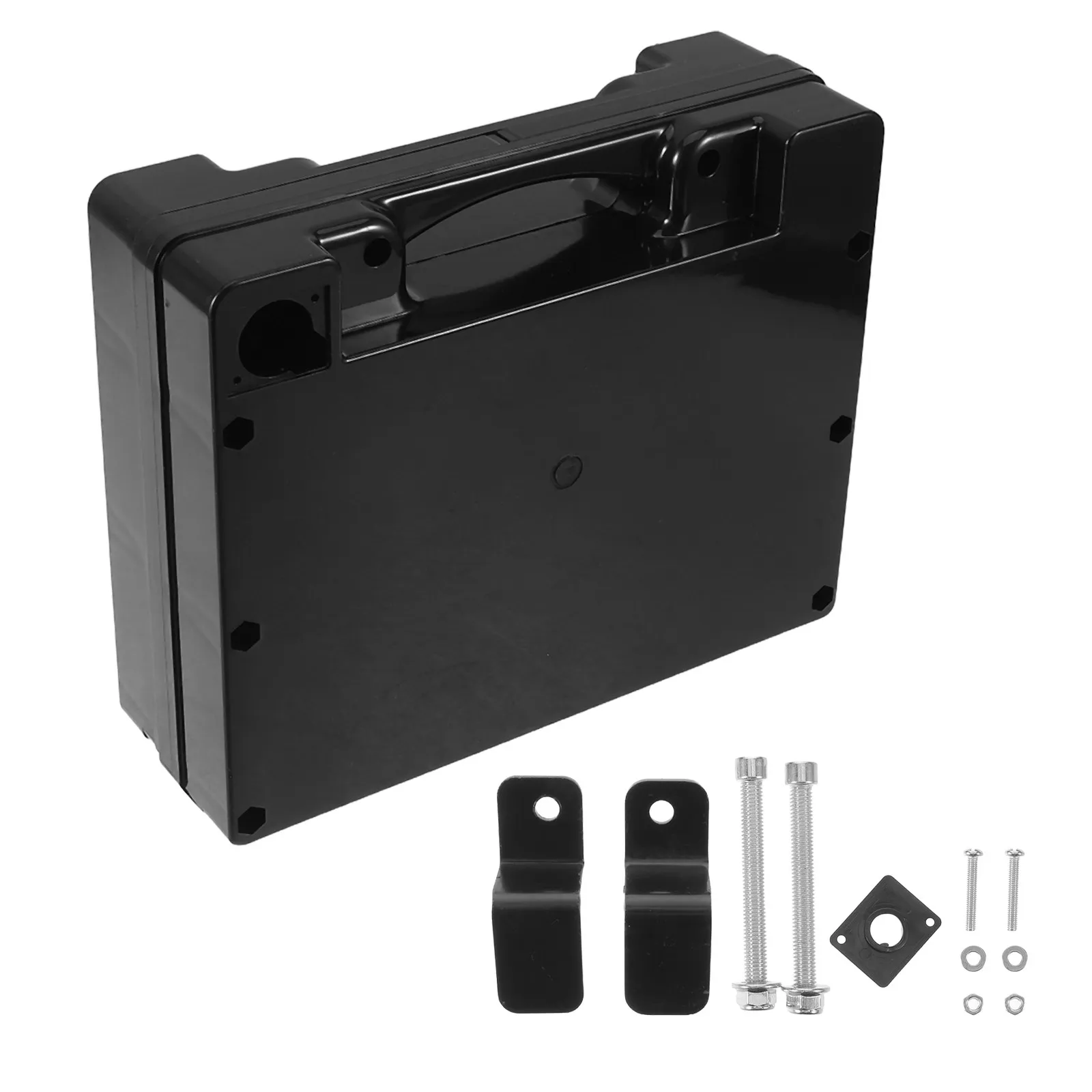 Plastic Power Wheelchair Battery Box Flame Retardant Housing Hooks Screws Electric Wheelchair Battery Case Storage Box Mobility