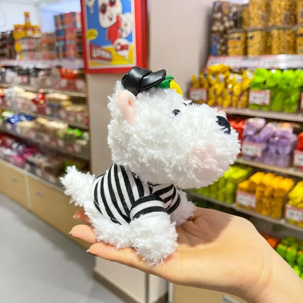 Colgante de bolso de las Tierras Oeste de peluche, llavero de muñeco de cachorro de peluche antipérdida, decoración colgante de coche con animales de dibujos animados bonitos