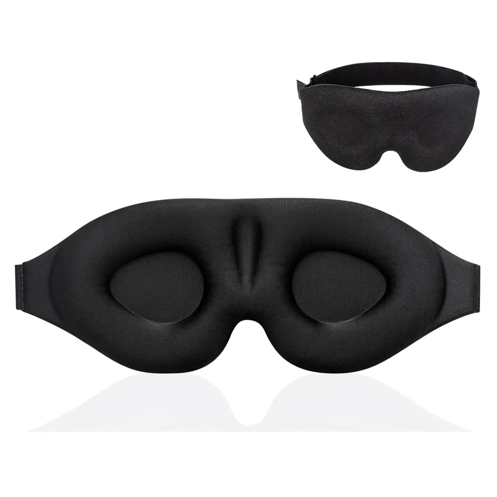 3D Sleep Mask Blindfold Sleeping Aid Eye Mask Soft Memory Foam Face Mask Eyeshade Blockout Light Eye Cover Patch for Women Men