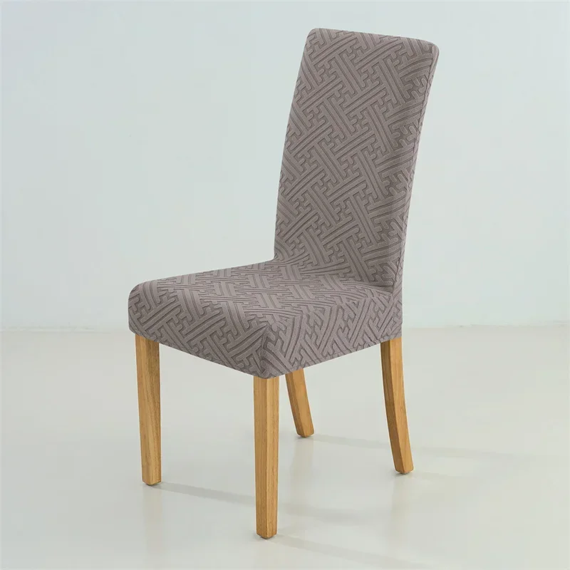 1/4 stücke Jacquard Esszimmer Stuhl Abdeckung Stretch Anti-schmutzig Stuhl Abdeckungen Wohnkultur Küche Sitz Schonbezug für Bankett party Hochzeit – Detail 14