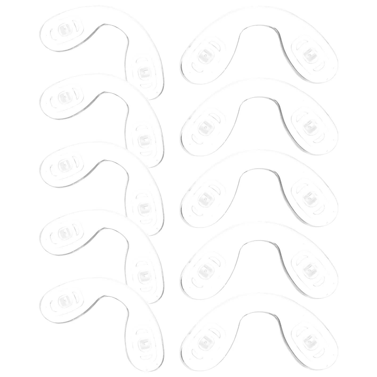 

10pcs Pads for Glasses Transparent Gel Replacement Non Glasses Eye Glass Nose Nose Pads Pad Slip Soft Medium 31x17mm