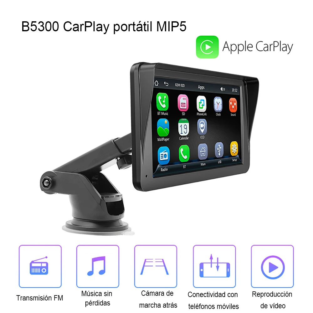 Universal Car Multimedia Video Player with Rearvier Cam Carplay Android Autoradio 7in HD Touch Screen FM Bluetooth MirrorLink