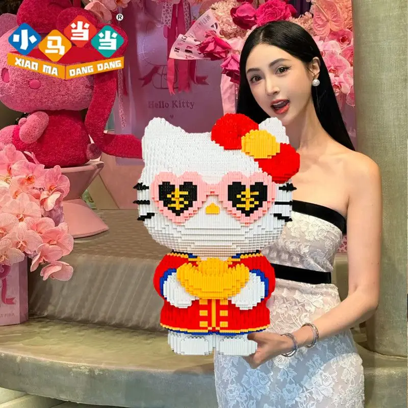 Giant Wealthy Cat Ornament, Building Block Assembly Toy Compatible with LEGO, Birthday Gift, Decor for Entrance Hall & Office - view 4