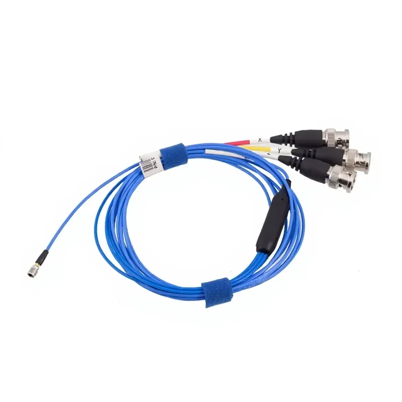 3 Meters 8/36 UNF 4Pin Triaxial Vibration Sensor Plug to BNC Cable Connector Glass Sintered CTC PCB 69881