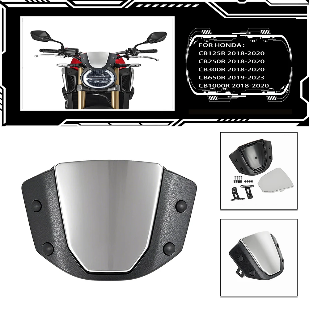 ホンダ-cb650r-cb1000r-2018-2023-フロントウィンドシールド、バイク用ウィンドシールドアクセサリー、cb-650r-cb-650-rに適合