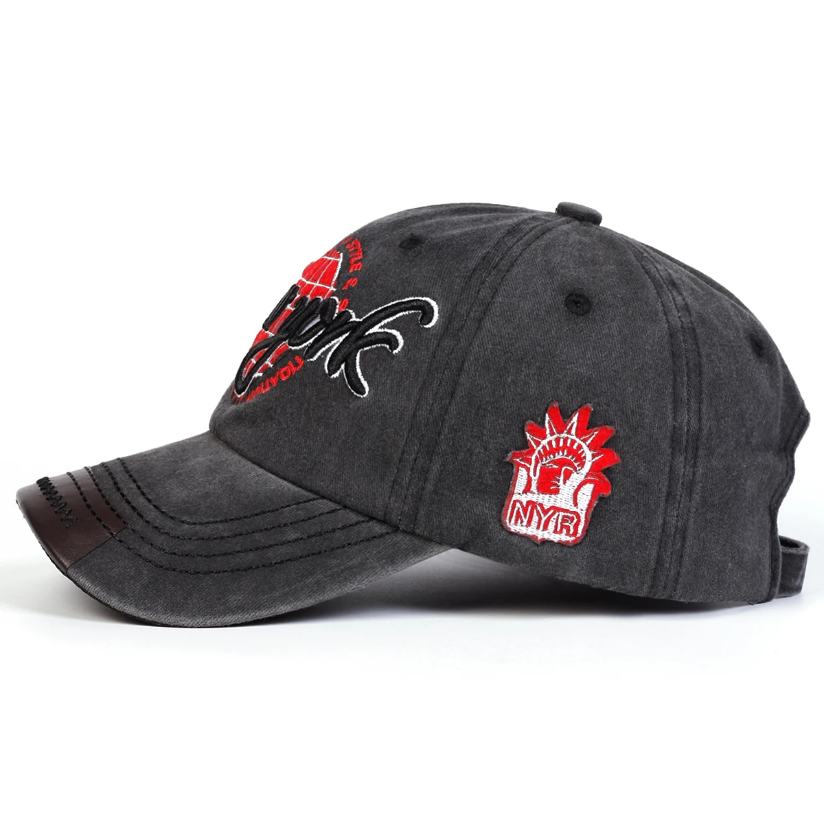 Unisex New York Baseballkappen mit Stickerei, verstellbar, für Frühling und Herbst, lässiger Sonnenschutzhut – Detail 3