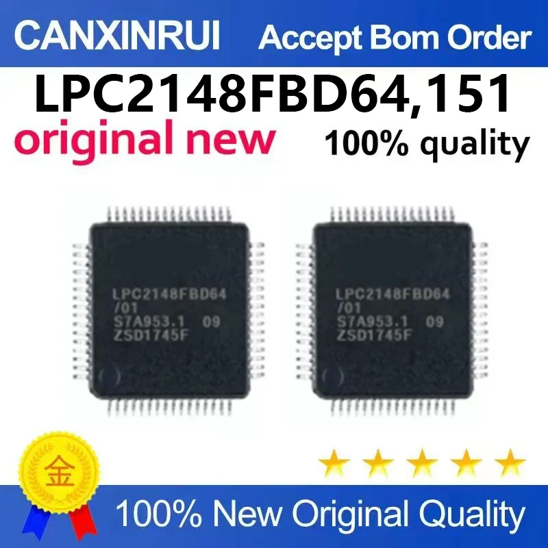 （5pcs-100pcs）Original genuine LPC2148FBD64151 LPC2148FBD64 packaged LQFP-64 controller chip