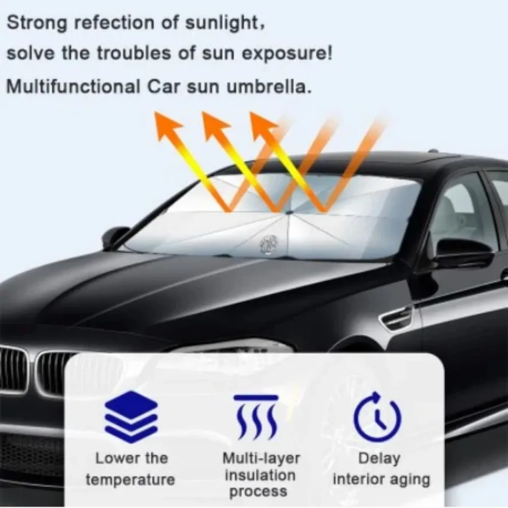 Car Sun Shade Protector Parasol Auto Front Window Sunshade Covers Car Sun Protector Interior Windshield Protection Accessories