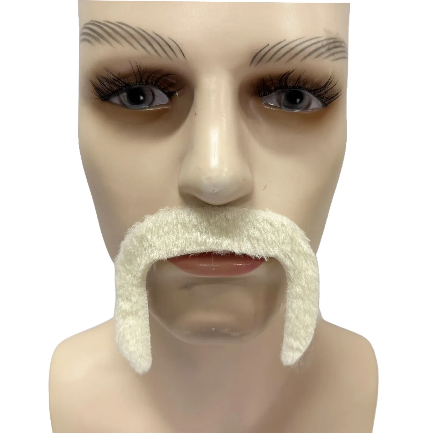 Halloween Beard Handlebar Mustache Costume Accessory Novelty Facial Hair for Haunted House Night Party Theme Event Dress Up
