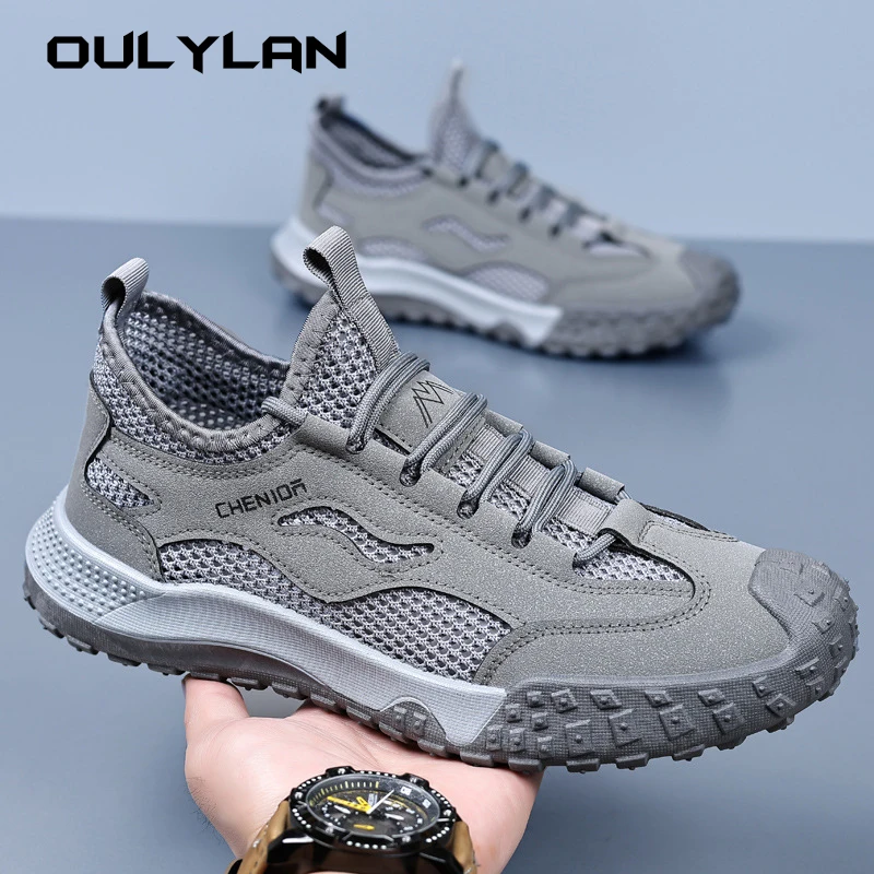 

Man's Anti-Skid and Wear-Resistant Hiking Shoes Fashion Waterproof Outdoor Sneaker Comfortable Male Shoes Size 39-44